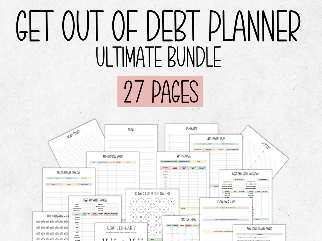 Debt Payoff Planner Bundle